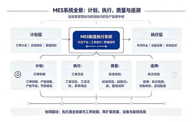 MES系统常见模块全景：计划、执行、质量与追溯